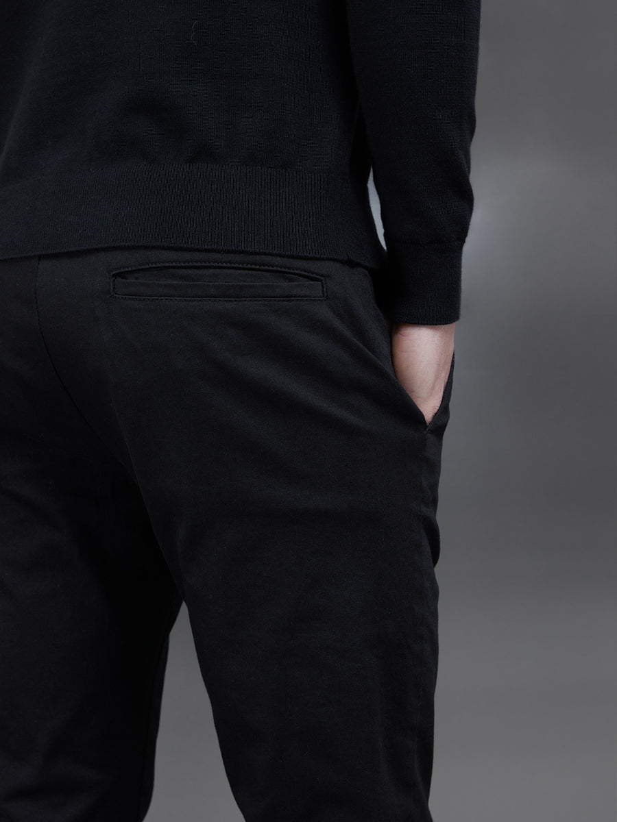 Tailored Chino Trouser in Black
