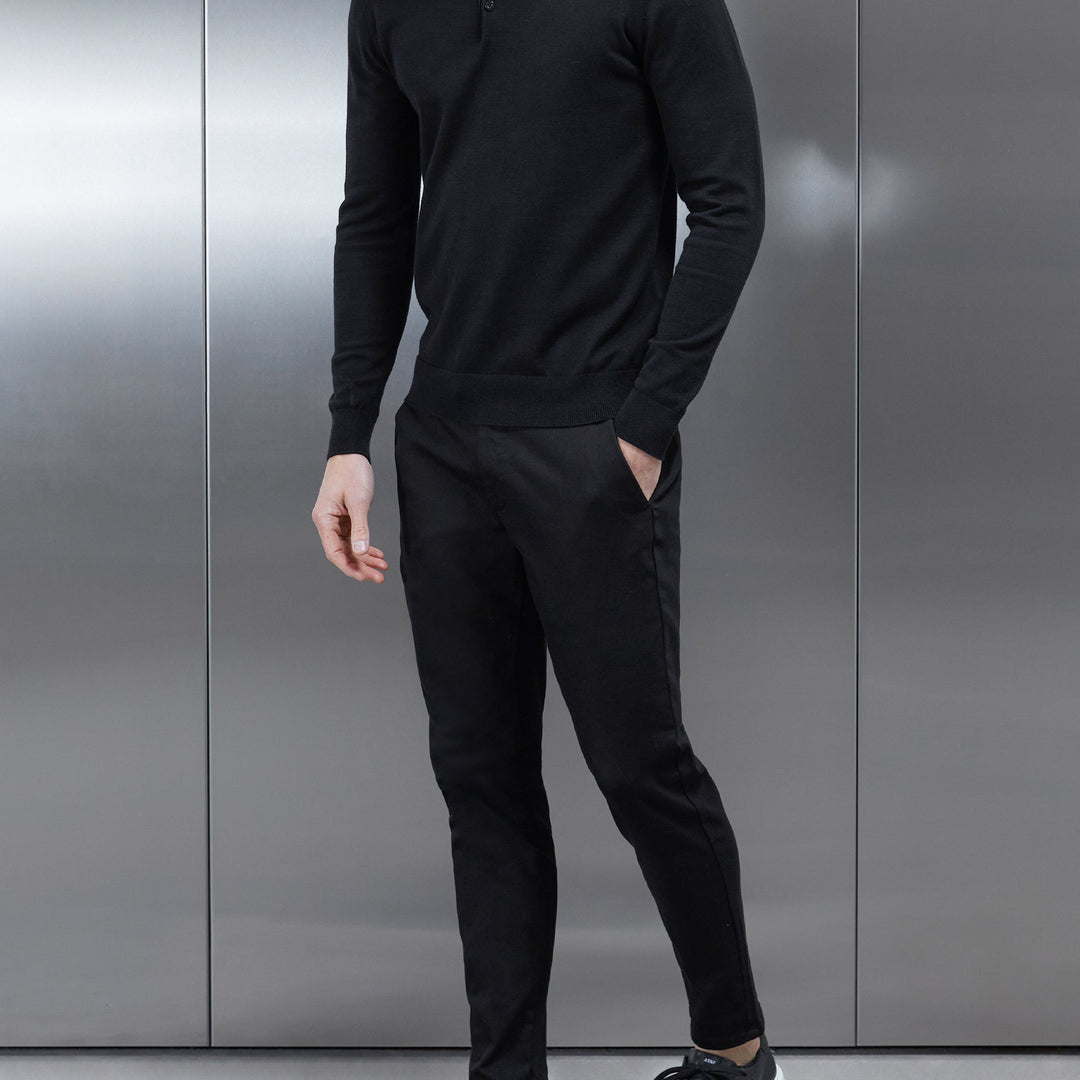 Tailored Chino Trouser in Black