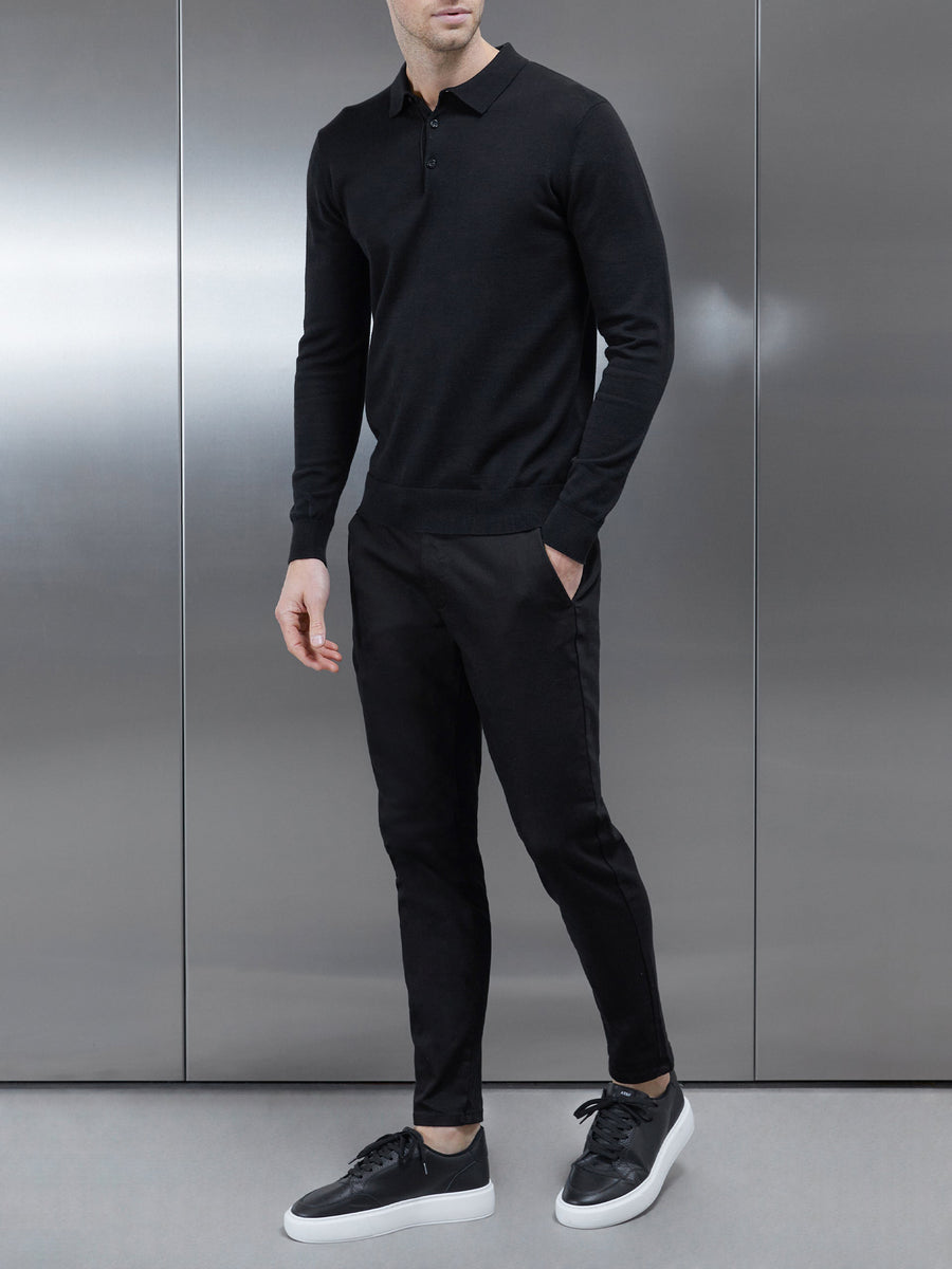 Tailored Chino Trouser in Black