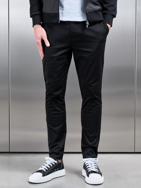 Slim Fit Chino Trouser in Black