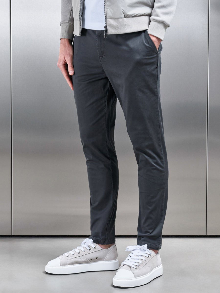 Slim Fit Chino Trouser in Grey