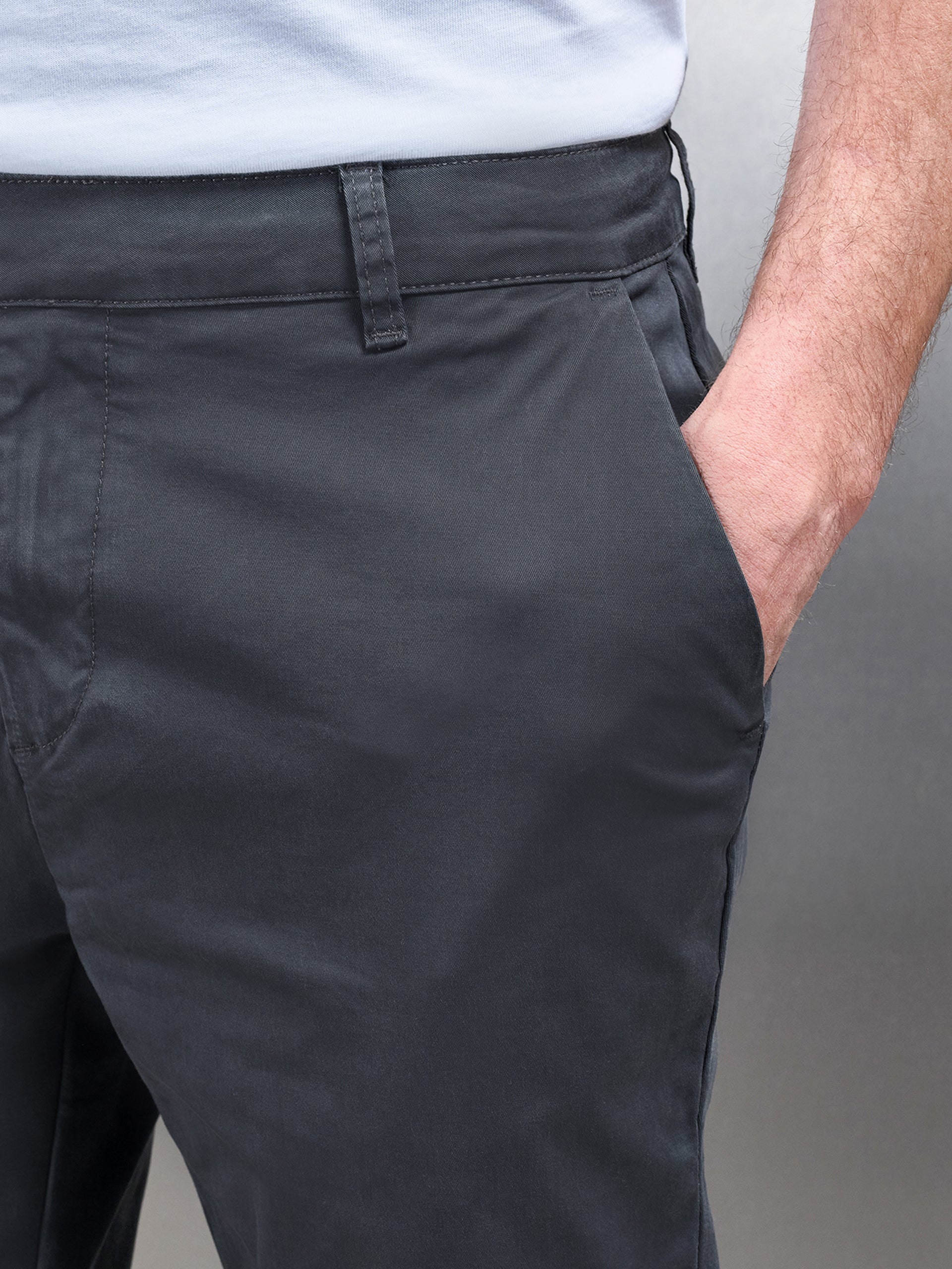 Tailored Chino Trouser in Grey