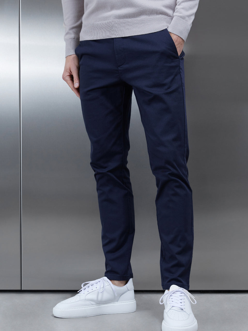 Tailored Chino Trouser in Navy