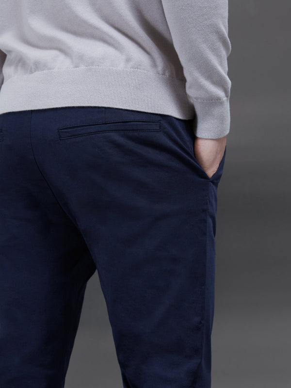 Tailored Chino Trouser in Navy