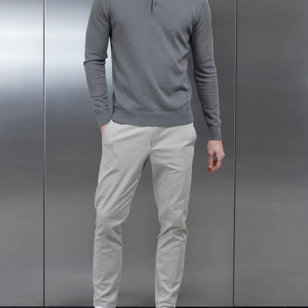 Slim Fit Chino Trouser in Stone