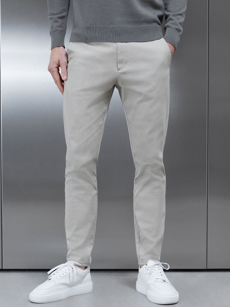 Tailored Chino Trouser in Stone