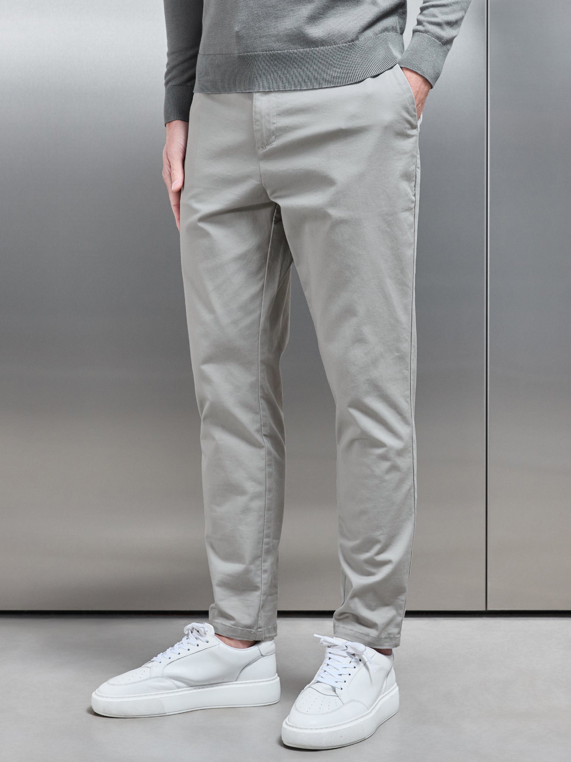 Tailored Chino Trouser in Stone