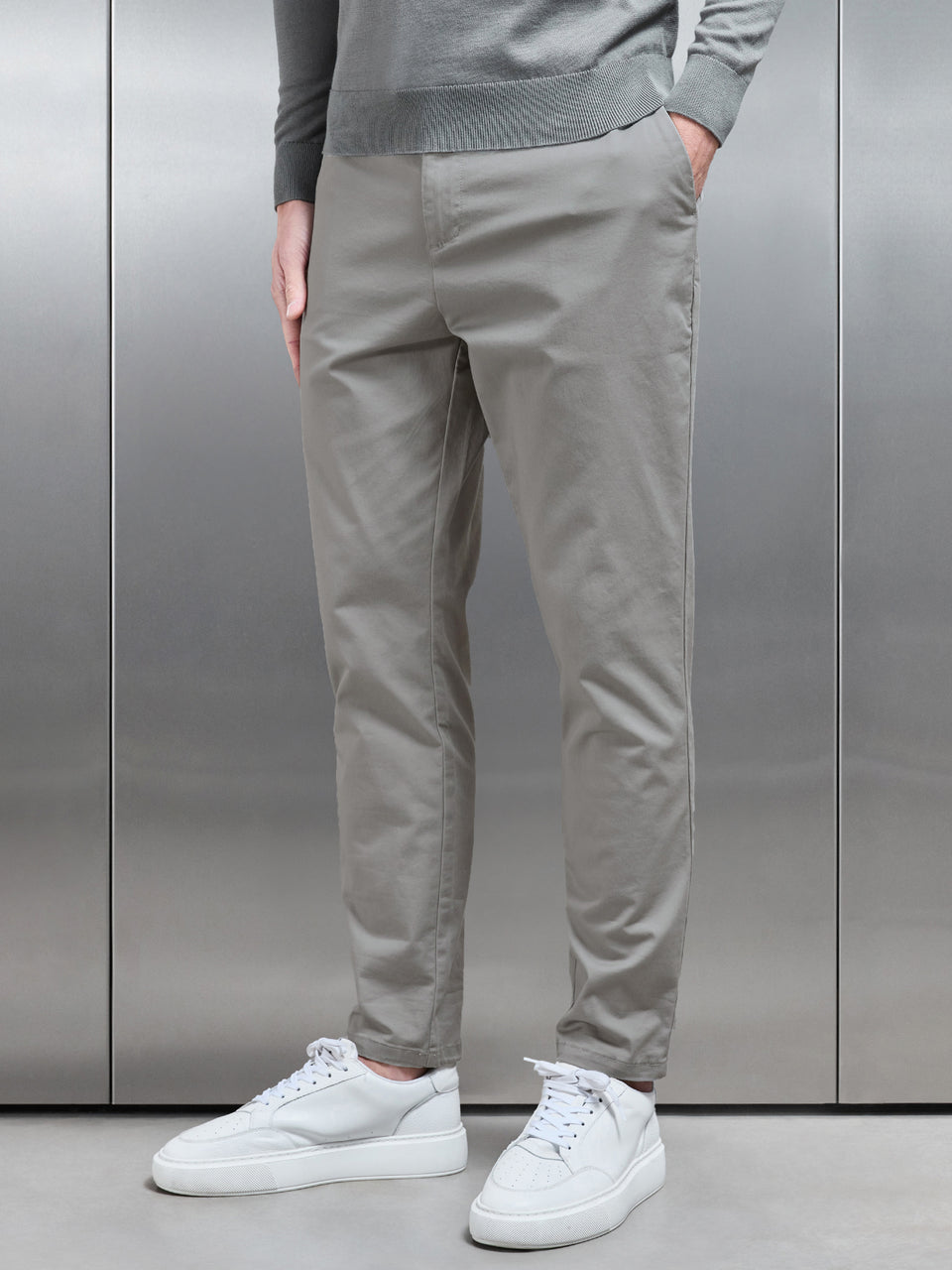 Tailored Chino Trouser in Stone