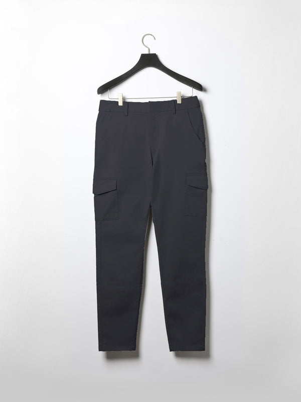 Tailored Cotton Cargo Pant in Grey