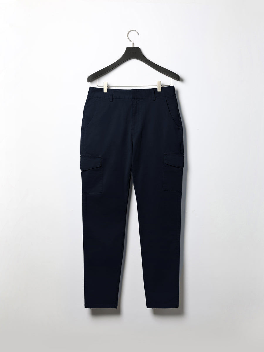 Tailored Cotton Cargo Pant in Navy