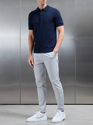 Tailored Chino Trouser in Mid Grey