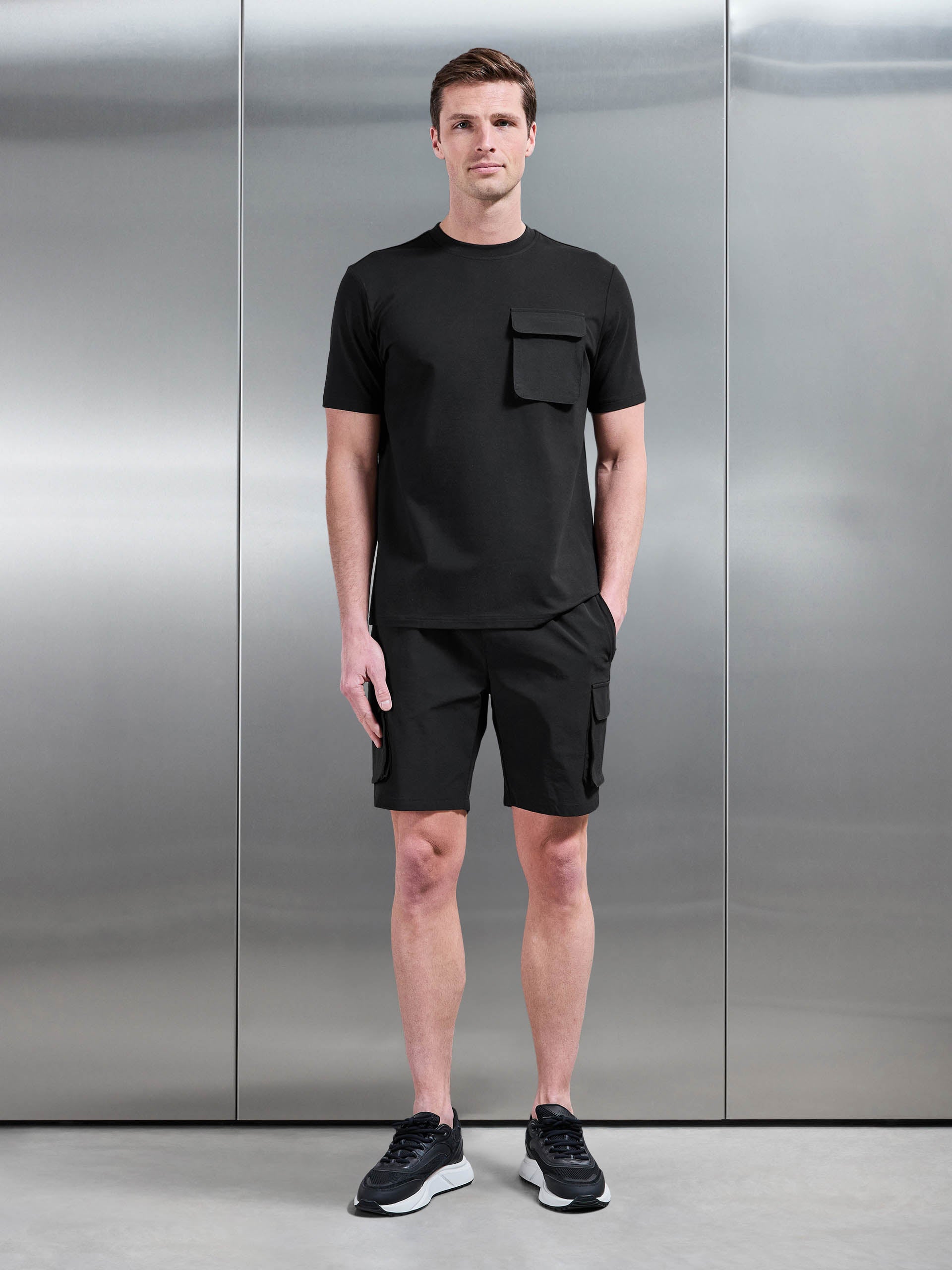 Utility Cargo Short in Black