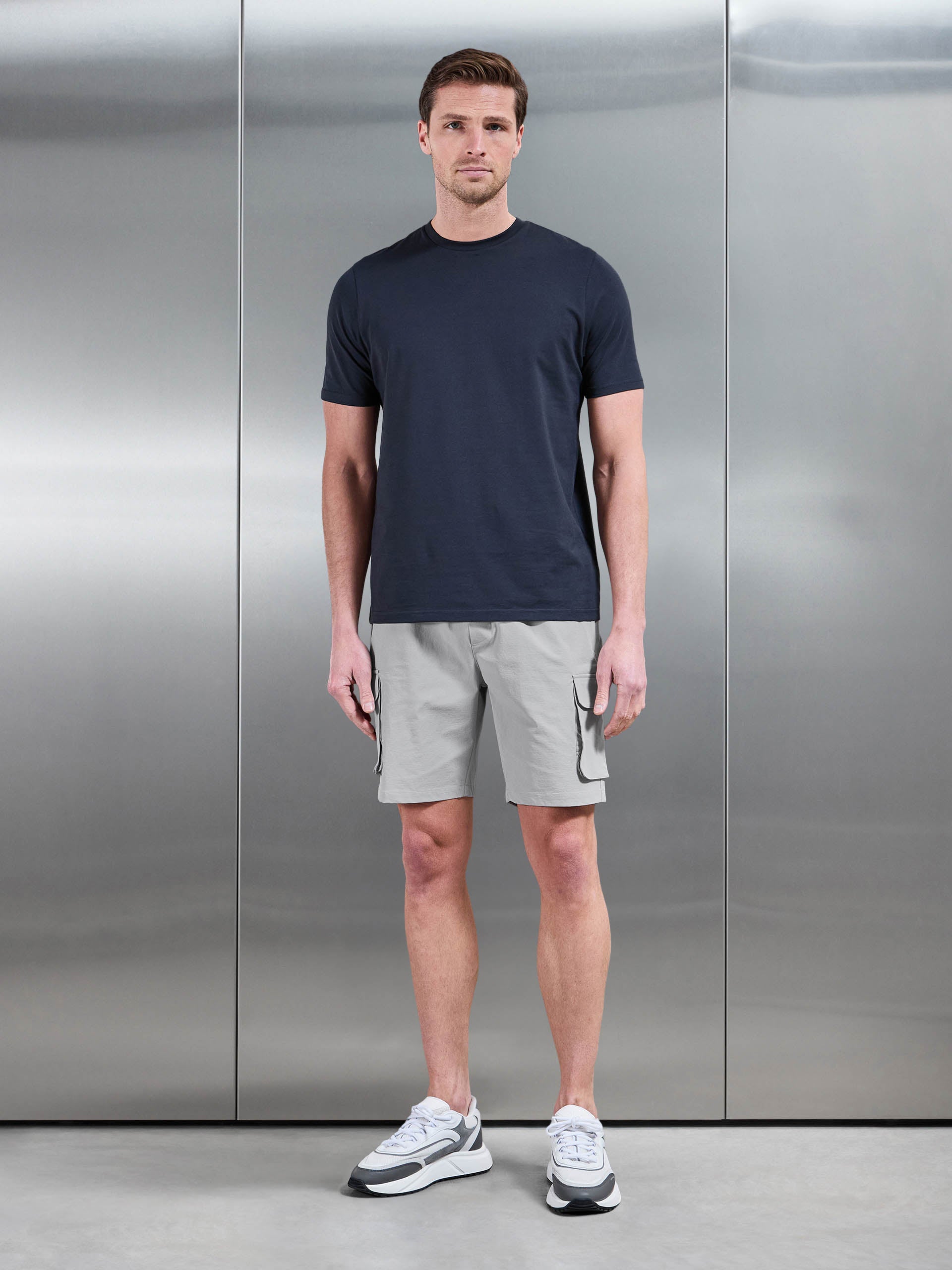 Utility Cargo Short in Mid Grey