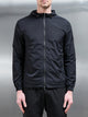 Utility Shell Windbreaker in Black