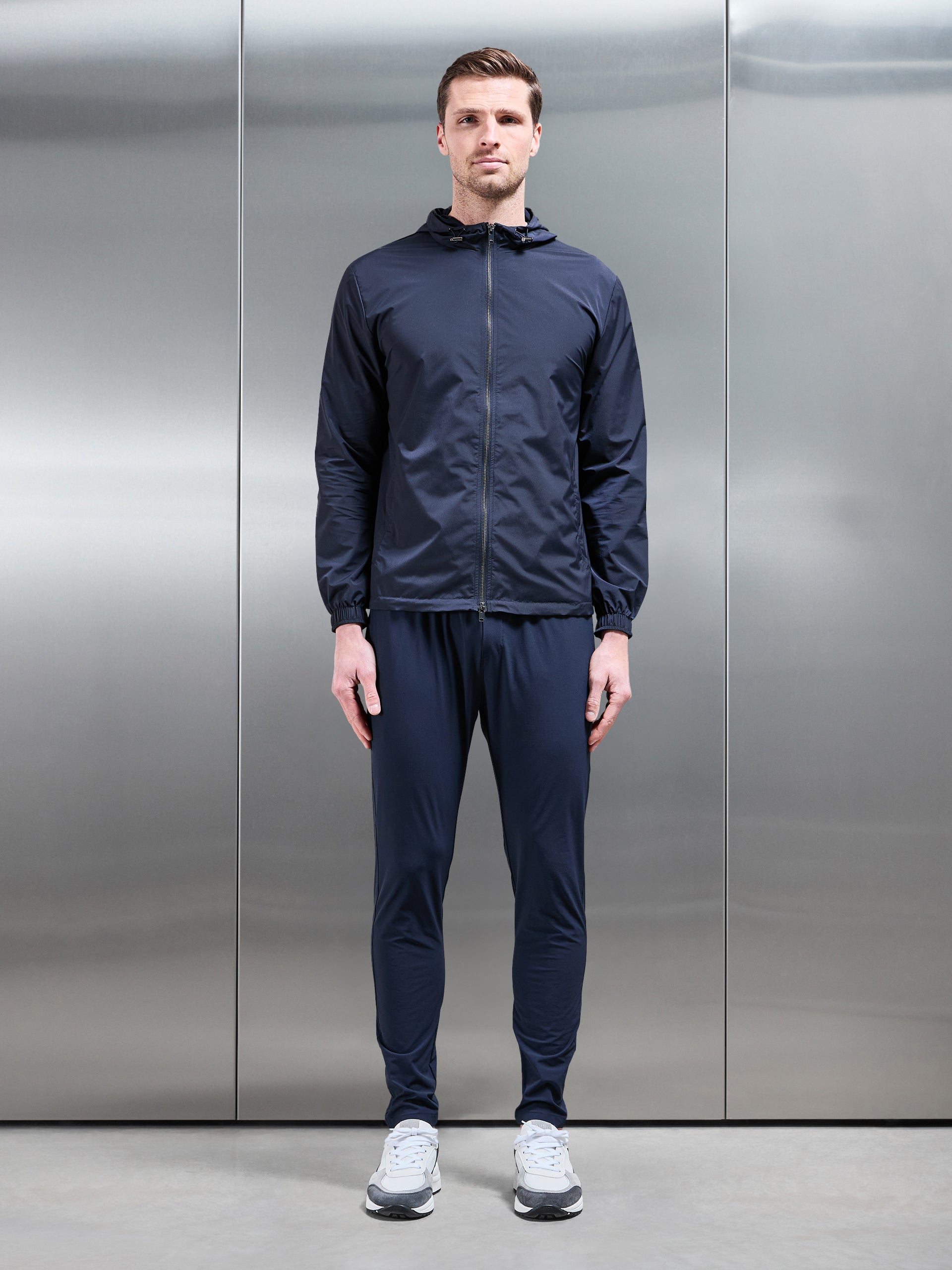 Utility Shell Windbreaker in Navy