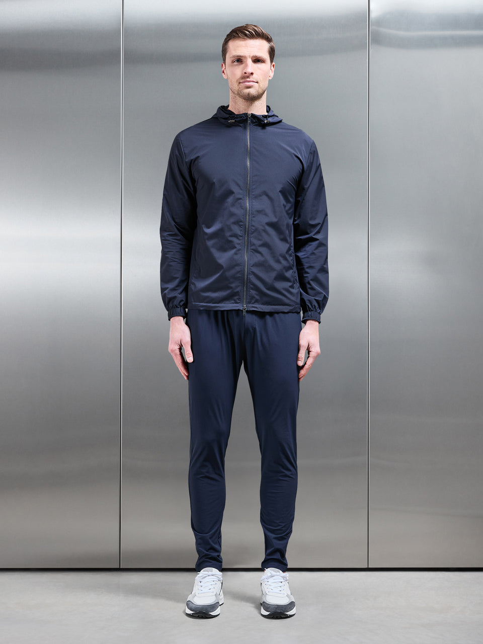 Utility Shell Windbreaker in Navy