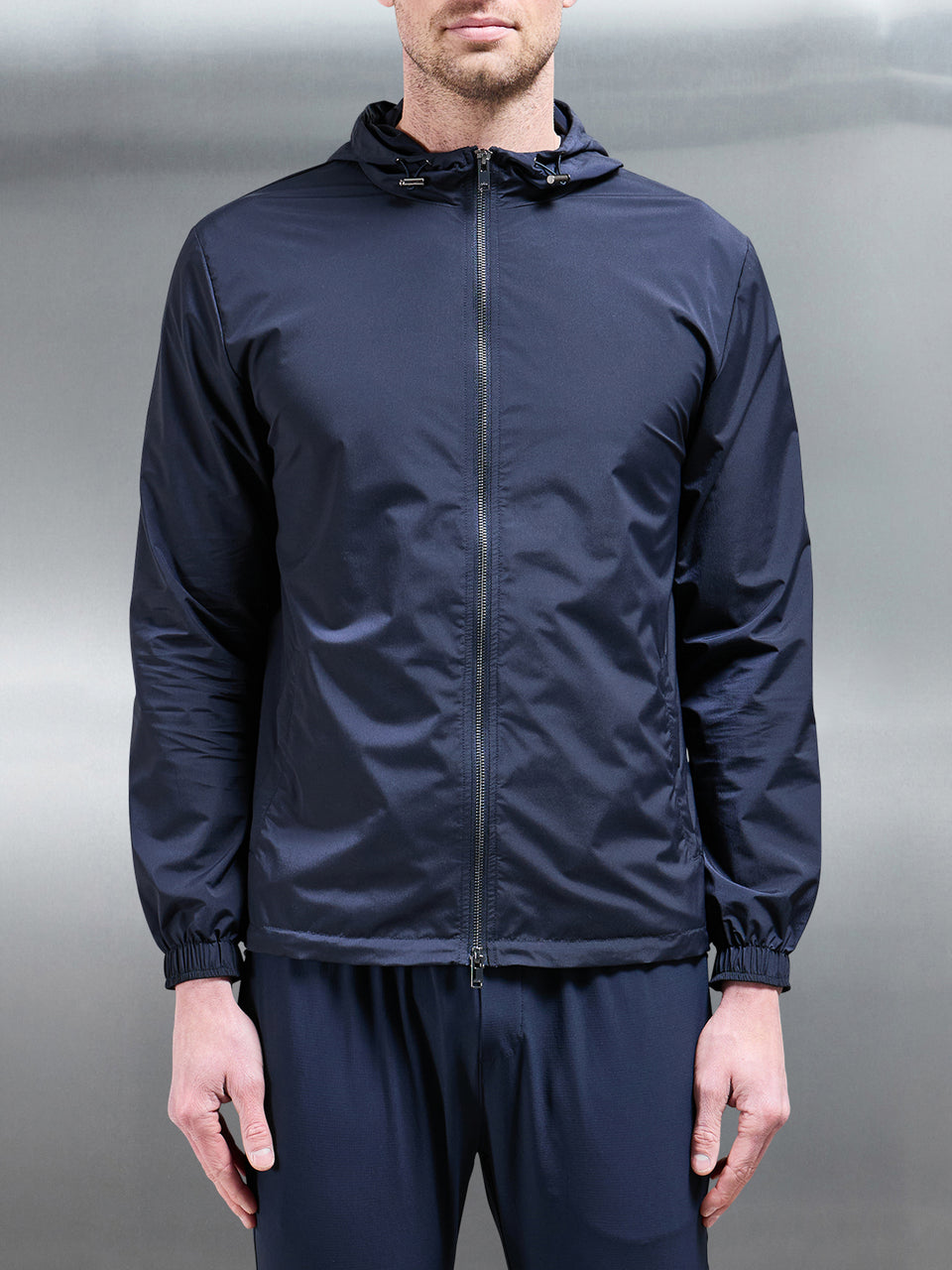 Utility Shell Windbreaker in Navy