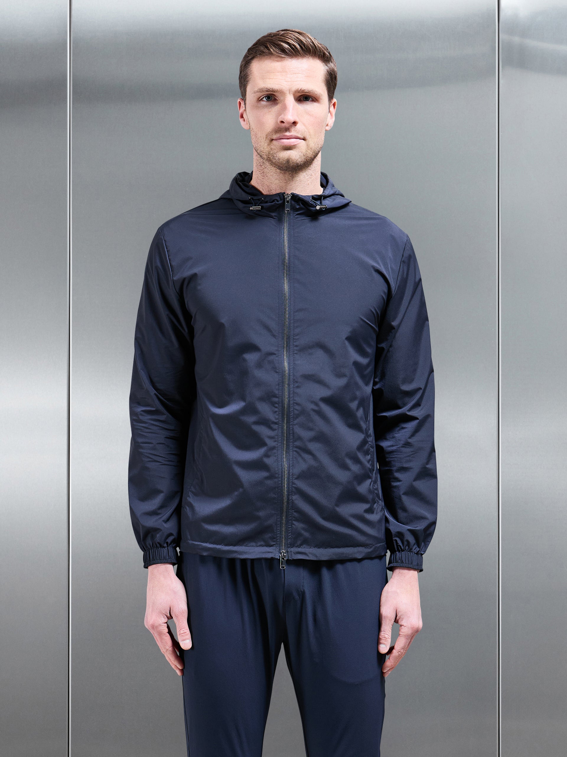Utility Shell Windbreaker in Navy