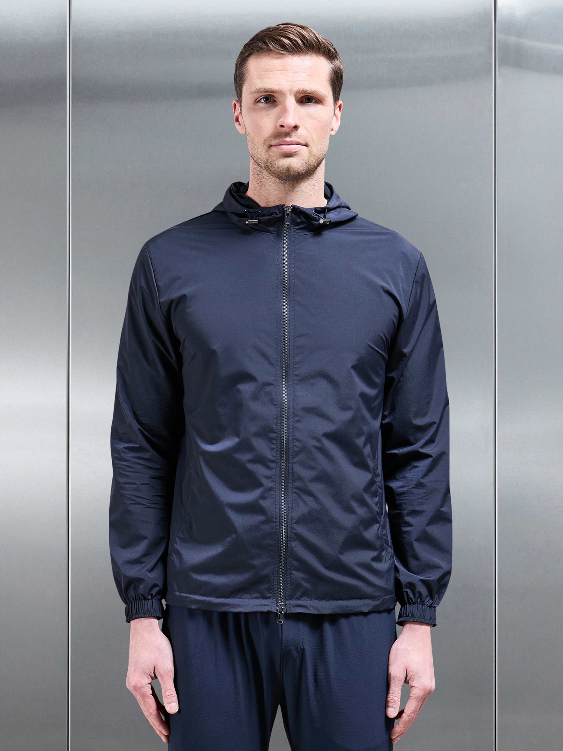 Utility Shell Windbreaker in Navy