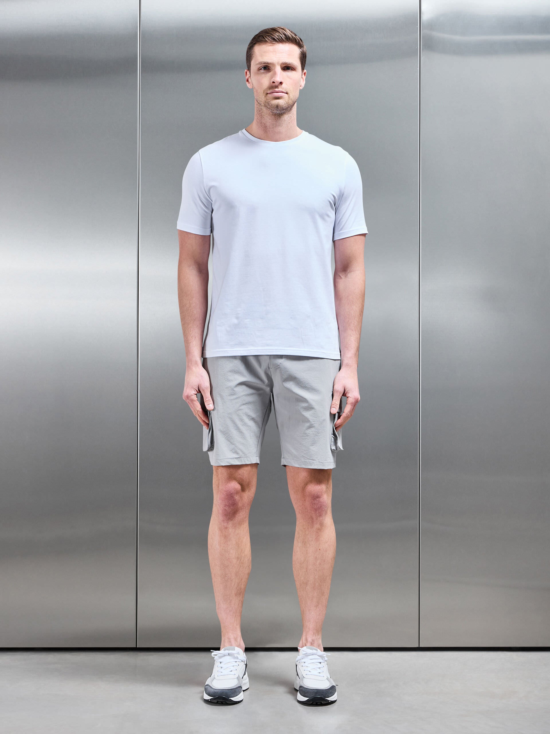 Utility Cargo Short in Mid Grey