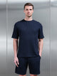 Waffle Relaxed T-Shirt in Navy