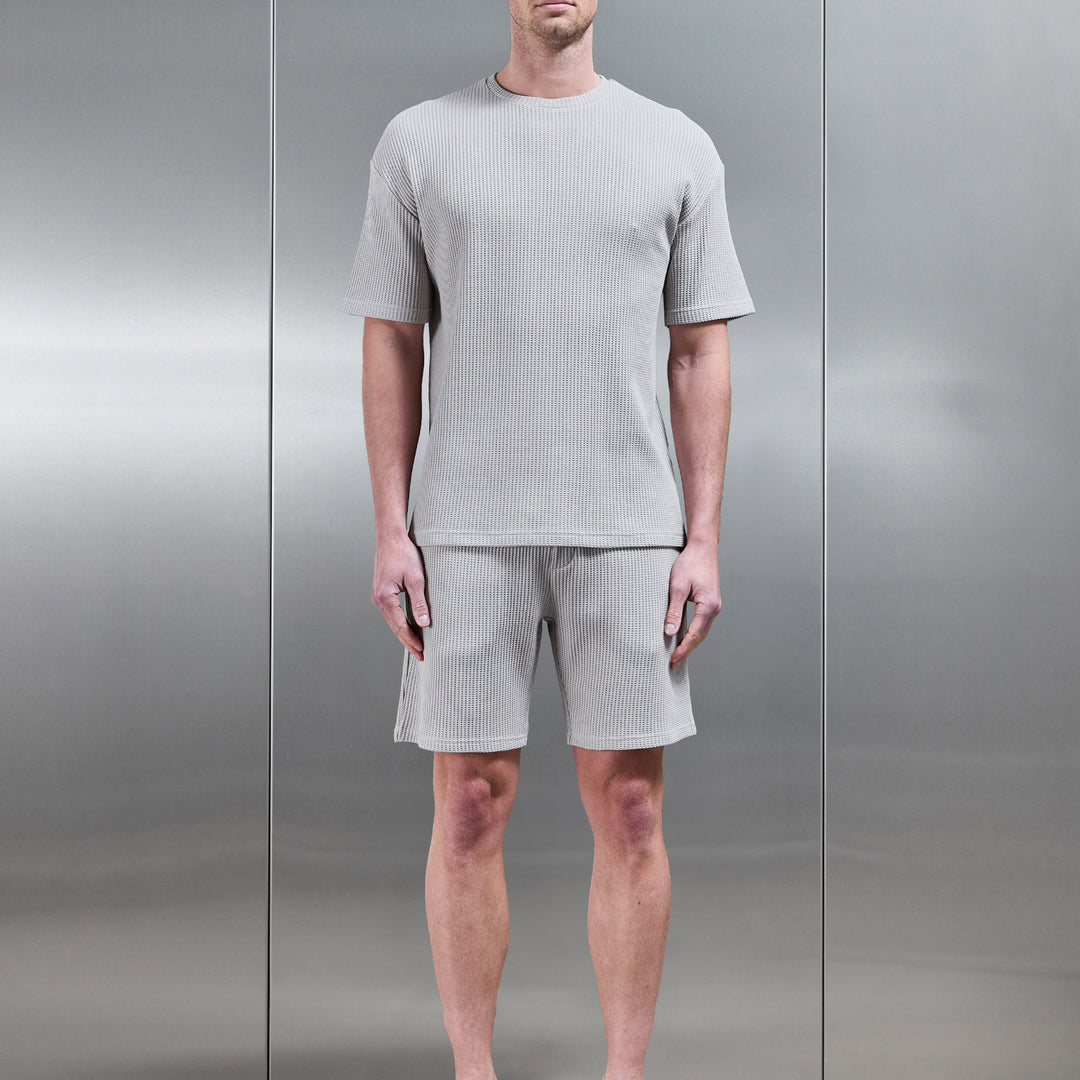 Waffle Relaxed T-Shirt in Stone