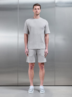 Waffle Relaxed T-Shirt in Stone