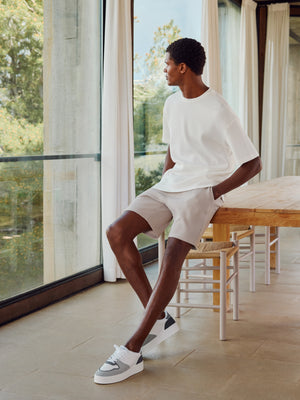 Waffle Relaxed Short in Stone