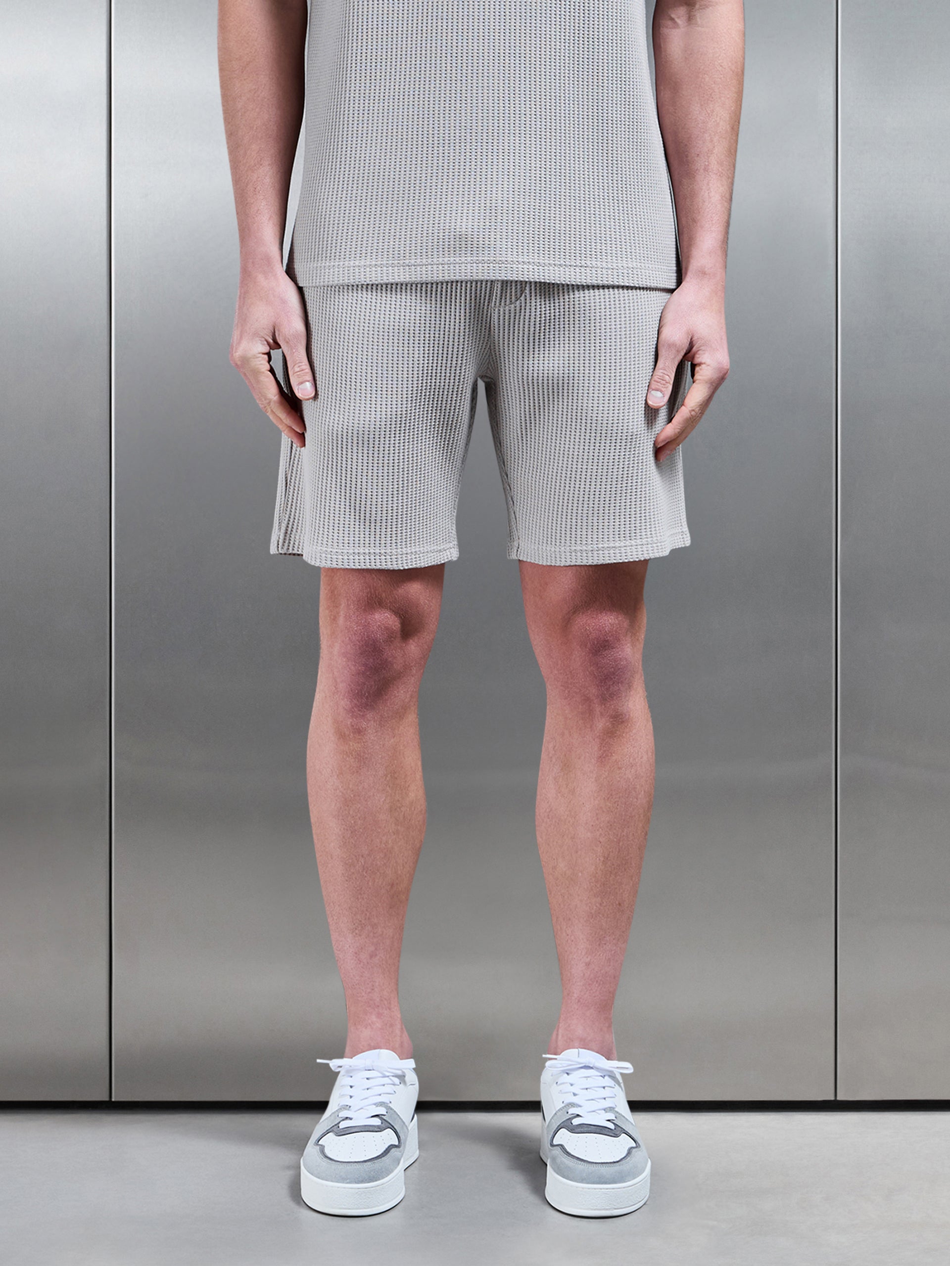 Waffle Relaxed Short in Stone