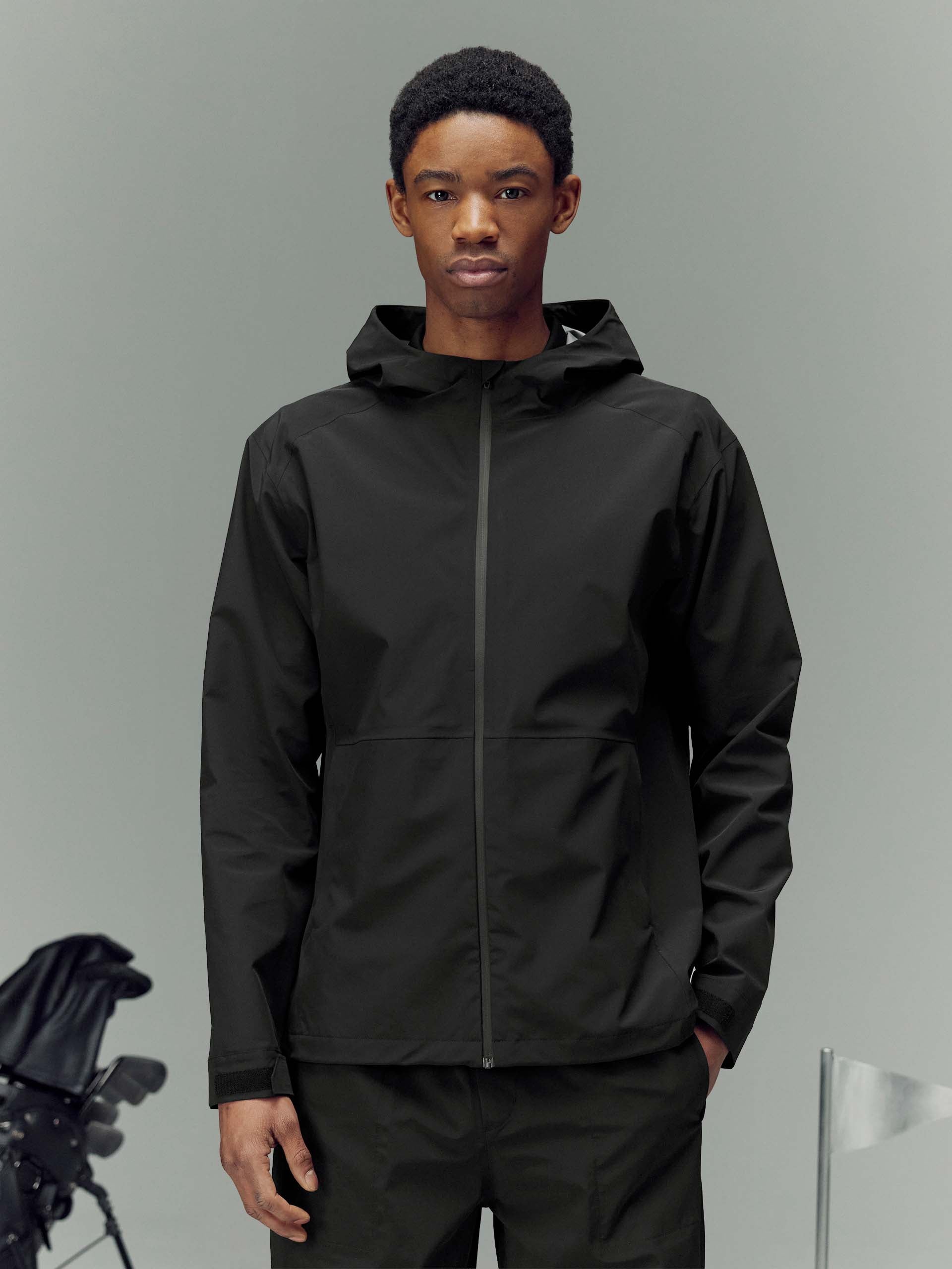 Waterproof Golf Jacket in Black