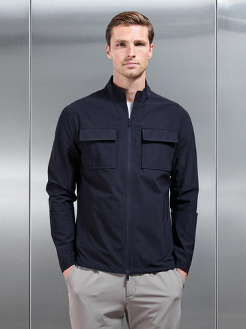 Water Repellent Cargo Jacket in Navy