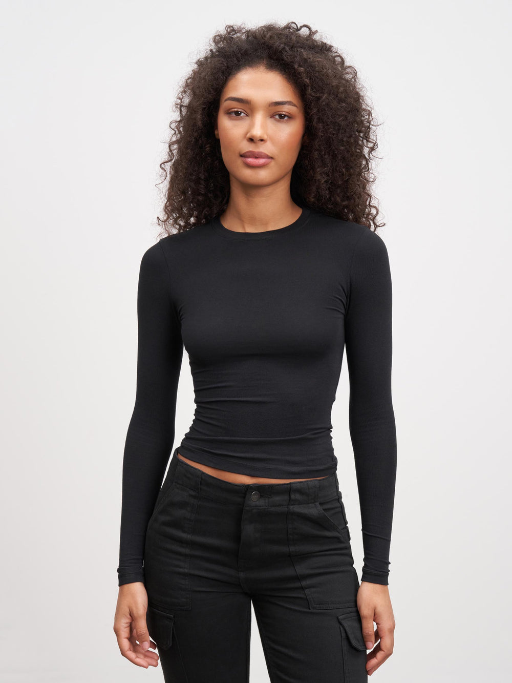 Cotton Jersey Long Sleeve T-Shirt