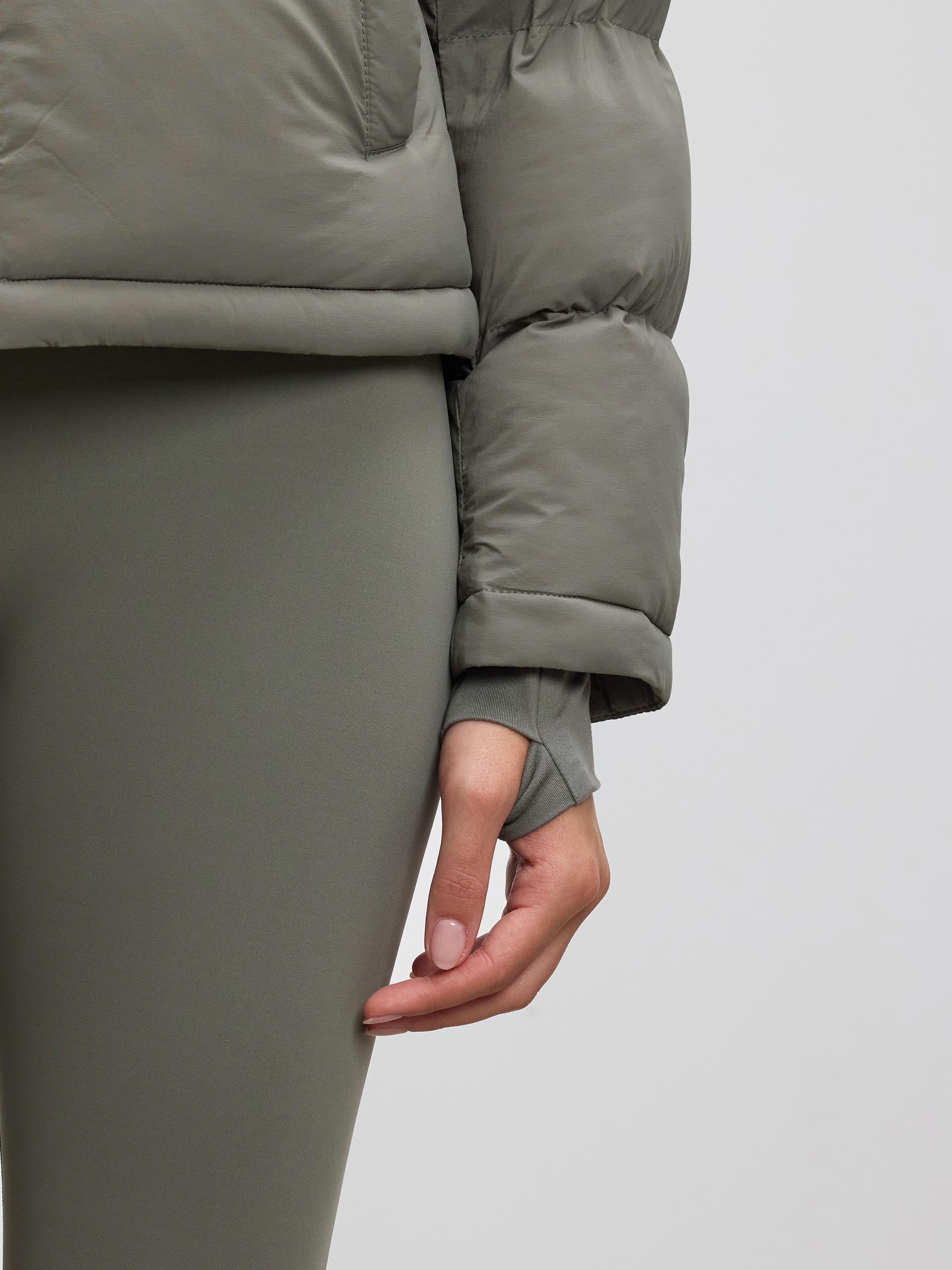 Womens Puffer Jacket in Sage