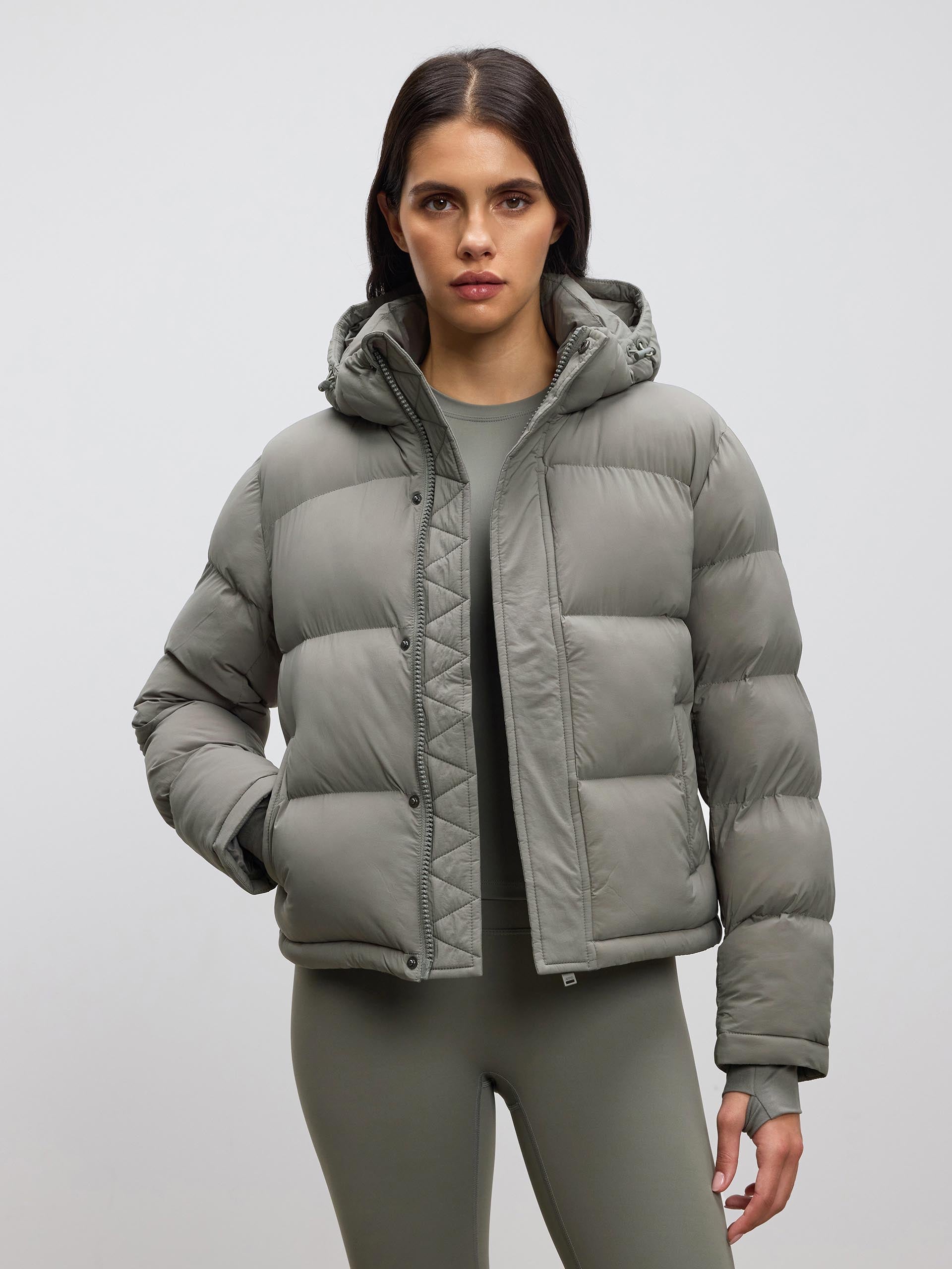 Womens Puffer Jacket in Sage