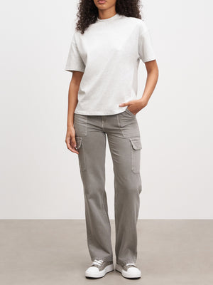 Womens Relaxed T-Shirt in Marl Grey