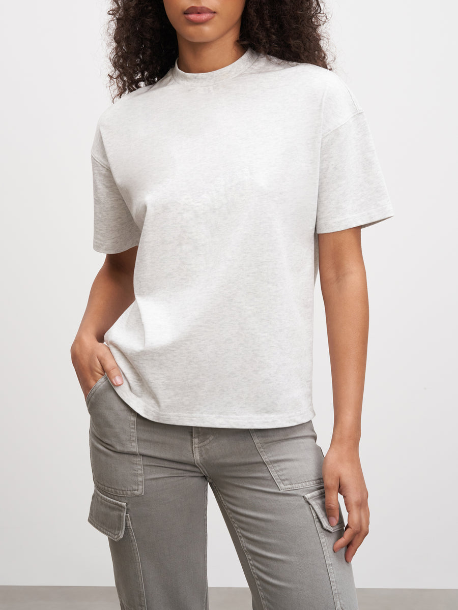 Womens Relaxed T-Shirt in Marl Grey