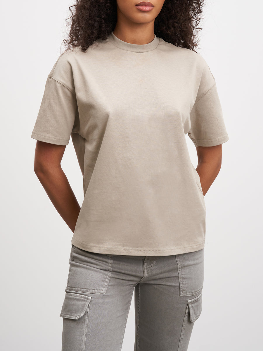 Womens Relaxed T-Shirt in Stone