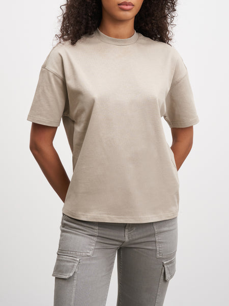 Womens Relaxed T-Shirt in Stone