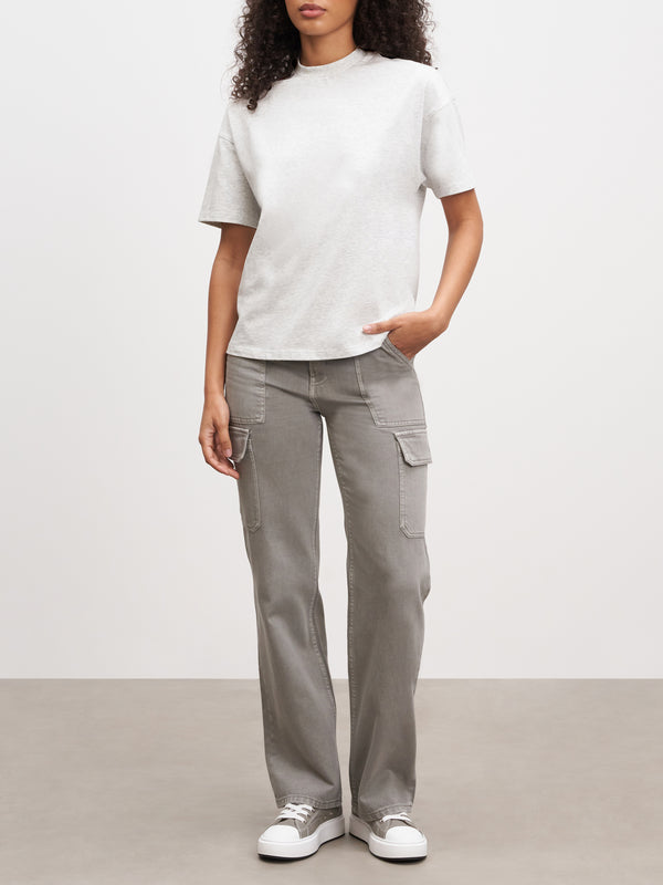 Womens Relaxed T-Shirt in Marl Grey