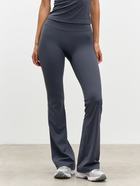 Womens Active Flared Legging in Slate Blue