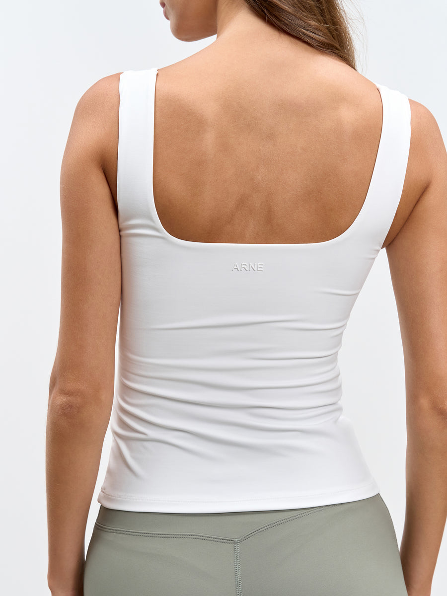 Womens Active Square Neck Vest in White