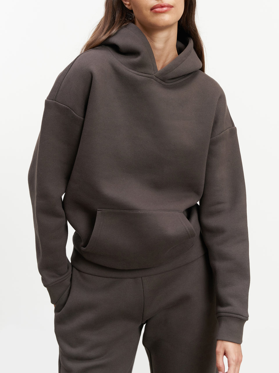 Womens Relaxed Hoodie in Brown