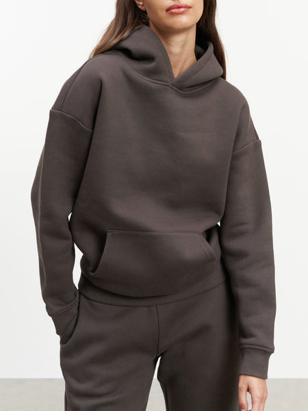 Womens Relaxed Hoodie in Brown