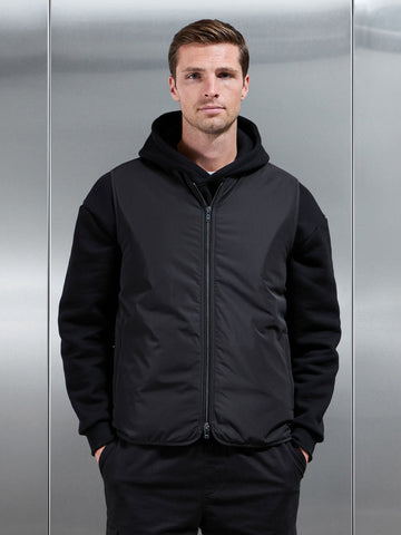 Zip Through Padded Vest In Black