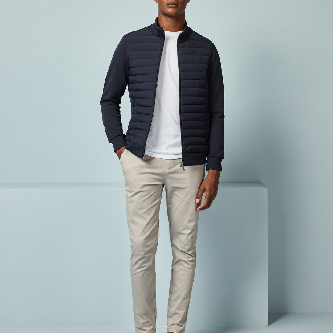 Hybrid Quilted Jacket in Navy