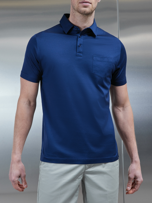 Mercerised top polo shirt